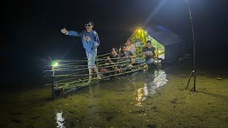 3 hari Camping hujan deras // tidur nyenyak di rumah rakit bambu yang aman dan nyaman dari hewan