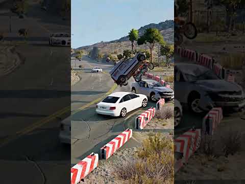 Realistic Highway Car Crashes #151