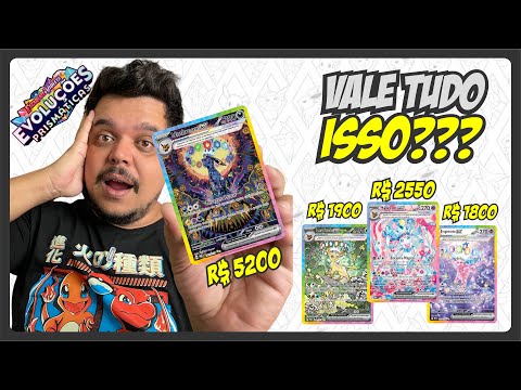 SERÁ que VALE tudo ISSO? As 10 CARTAS mais CARAS de EVOLUÇÕES PRISMÁTICAS | Cartas Pokémon TCG