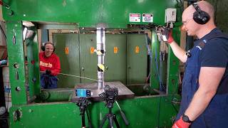 Trying old blacksmith trick with hydraulic press