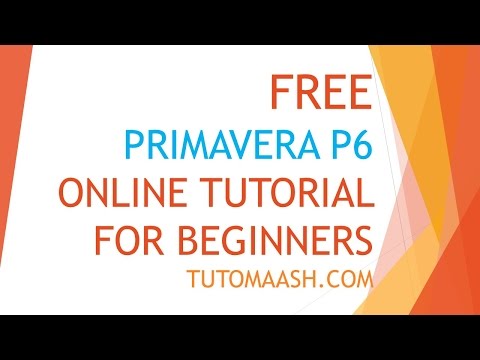 primavera p6 tutorial for beginners