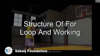 Structure Of For Loop And Working