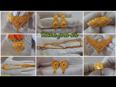 New mix gold jewellery designs With 22ct and 20ct price || @trishagoldart