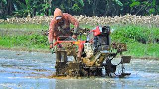 Walking Tractor Rotary Tiller with Leveler Wood Processing Watered Land for Rice Plantation