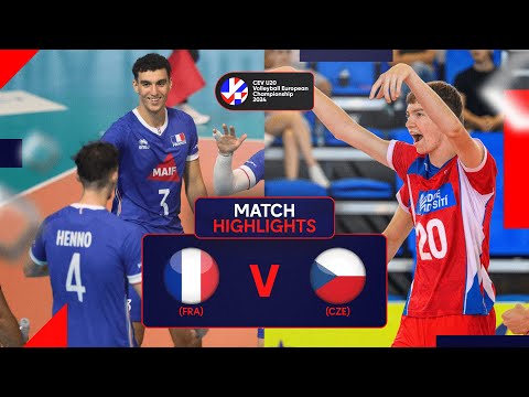 Highlights | France vs. Czechia - CEV U20 Volleyball European Championship 2024 | Men SF