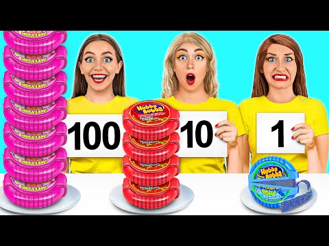 100 खाद्य परतें चुनौती | रसोई के हैक्स और व्यंजन विधि Multi DO Food Challenge
