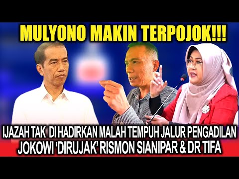 Terpojok❗Ijazah Tak Dihadirkan Malah Tempu Jalur Pengadilan, Jokowi 'Dirujak' Rismon & Dokter Tifa