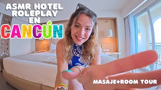 ASMR Bienvenido a tu hotel en Cancun 🌴 Carol ASMR Roleplay Atencion personal + ROOM TOUR