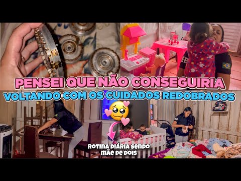 ELE NÃO DEIXAVA 😥 TENTANDO DAR CONTA DE TUDO + DOBREI UM MONTE DE ROUPA || MÃE DE DOIS 💖🩵