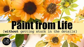 I'm Ditching the Fakes - Another Way to Paint Sunflowers in Watercolor