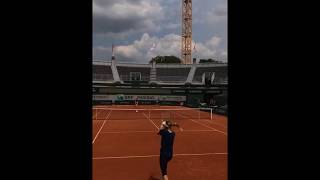 Roland Garros 2018 - Wozniacki & Kerber practice