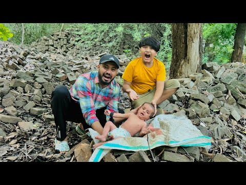 We rescued new born baby from horror jungle 😳 || choty baby ko bacha leya 😱 ||