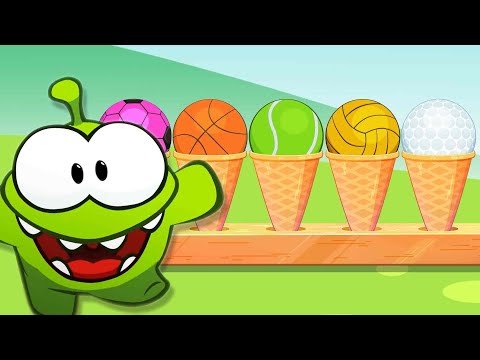 Learn sports balls with Om Nom 🏀 ⚽ Vídeos educativos divertidos | Cartoons For Kids