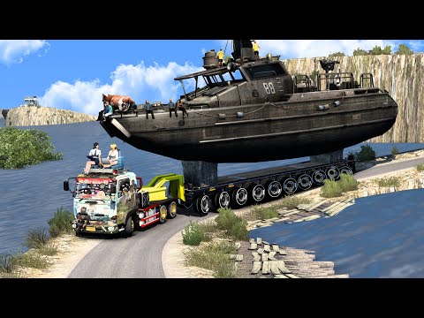 Overloaded Trailer - the most dangerous road | Euro Truck Simulator 2