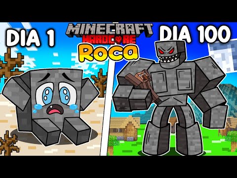 ⛰️Sobreviví 100 DÍAS siendo una ROCA en Minecraft HARDCORE!