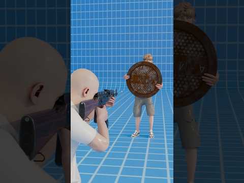 Can a manhole be used as a bullet proof shield?
