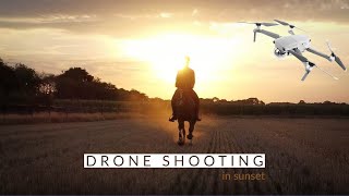 Galloping in Sunset [First Drone Project] - Natural Photography MHeim
