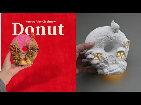 Cute Donut Fairy House DIY | Part 2 | Painting & Plaster Icing Tutorial