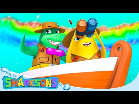 Rainbow Colours with Rainbow Fish | The Sharksons - Songs for Kids | Nursery Rhymes & Kids Songs