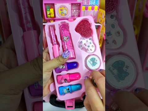 Satisfying with Unboxing & Review Cute Pink Makeup Kit Toy Video | ASMR Videos no music