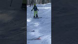 Skiing with the crew