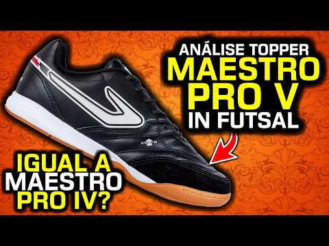 IGUAL a Maestro Pro IV? 🤔 - Análise chuteira futsal Topper Maestro Pro V IN