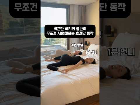 ✅ 하루 1분만 투자해서 일어나서, 자기 전에 따라해보세요!❤평상시 허리와 골반 교정이 필요하신 분들 따라해보세요👐🏻#다이어트일기 #홈트 #허리통증 #골반교정 #스트레칭
