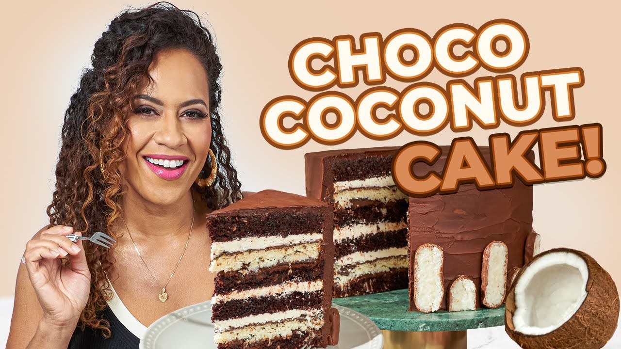 This CHOCO COCONUT CAKE is so EASY to make! Perfect Summer Baking!