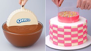 Wonderful PINK Chocolate Cake Decorating Ideas | Amazing White and Dark Chocolate Cake Compilation