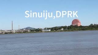 Yalu River Between Dandong,China and Sinuiju DPRK
