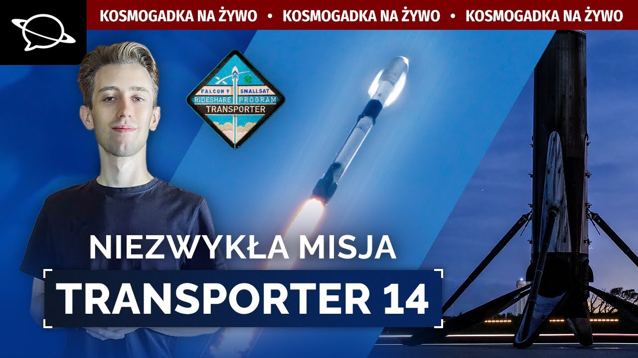 🔴 Start Falcona 9 – kilkadziesiąt ładunków leci na orbitę! | Transporter-14