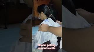 Hairplay wanita Taruna sebelum di potong pendek #haircut #belajarsalon #belajarsalon