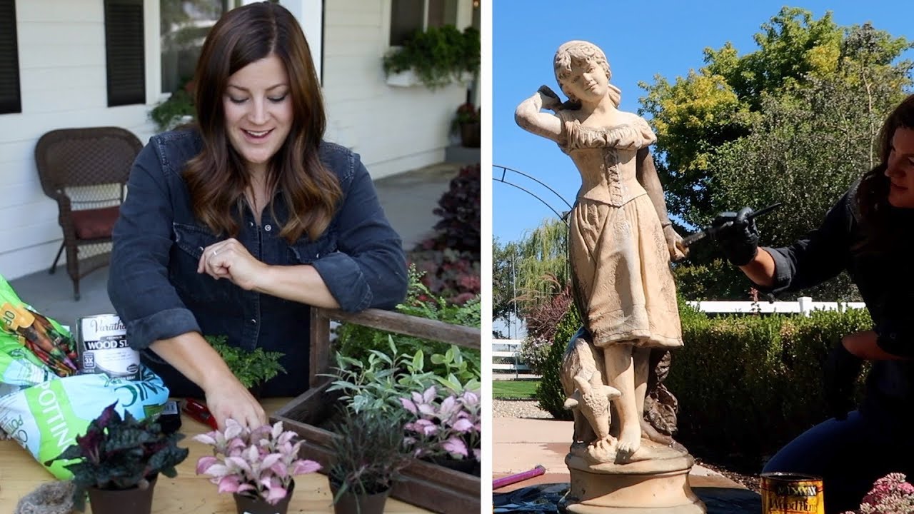 New Houseplants & Staining a Concrete Statue!
