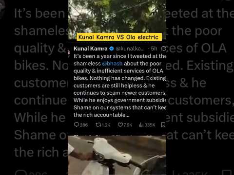 Kunal Kamra ka tweet kya hoga ola service thik? #ytshorts #olaelectric #bhavishaggarwal #automobile