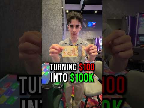 CAN I TURN $100 TO $100,000 ON BLACKJACK? 💵🤯 #shorts #cabrzy #casino #blackjack