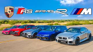 신형 BMW M2 vs GT4 RS vs A45s vs RS3 vs 골프 R - 드래그 레이스!