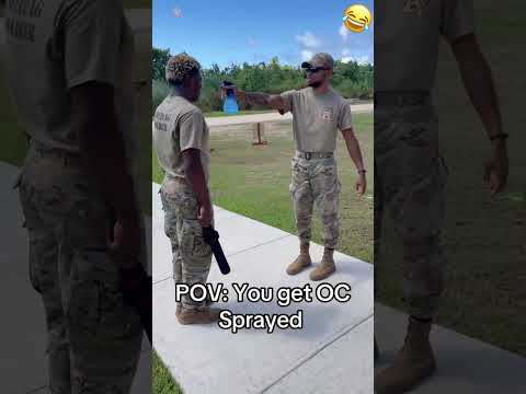 Funny People Spray training 😂😂#oc #police #airforce #spraytraining
