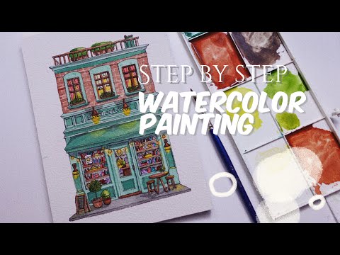 Step by step watercolor painting #watercolor