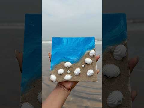 Beach Art ☀️ 🏝️ #artandcraft #paint #art #ashortaday #beach