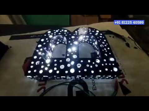 Glitter LED Letter Name Board New Design Chennai | Coimbatore | Hyderabad | Kerala +91 81225 40589
