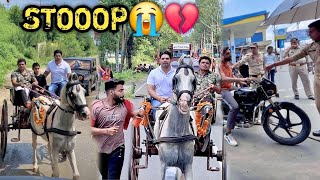 🚨🚳P0LICE NE $HANKAR 0R HUMAR£ SAAR! GAADIY0 K0 R0K L!YA 😭😡NO ENTRY ( KAWAD YATRA BY HORSE)
