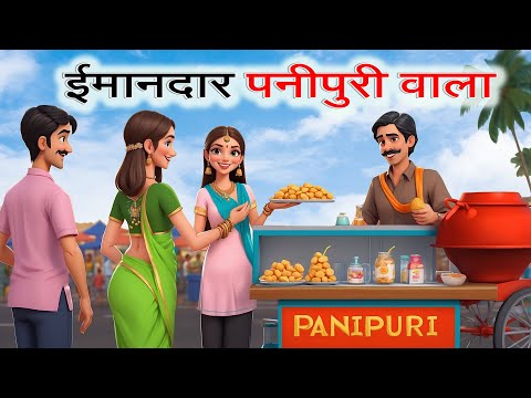 IMANDAAR PANI PURI WALA | ईमानदार पानीपुरी वाला | Hindi Moral Story | Panchatantra | Hindi kahaniya