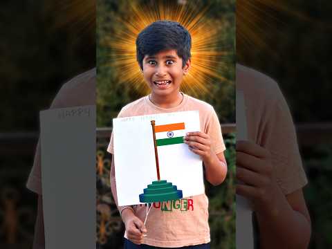 💡❤️ Pranesh Republic day Flag Craft #shortvideo #viralvideo @SonAndDadOfficial