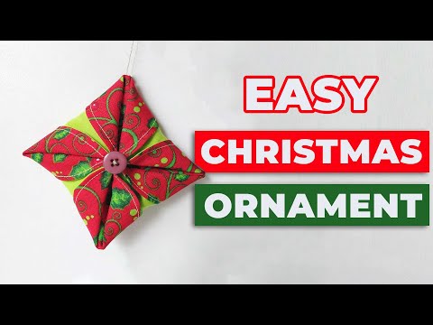 Folded Fabric Ornament - stunning Christmas DIY