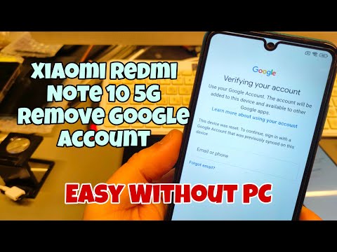 Xiaomi Redmi Note 10 5G (M2103K19G). Remove Google Account, Bypass FRP. Easy without PC.