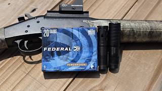 Federal Power-Shok 20ga 3" 18 Pellet 2 Buck Test W/ Stevens 301 & Buck Kicker vs Black Mamba Chokes