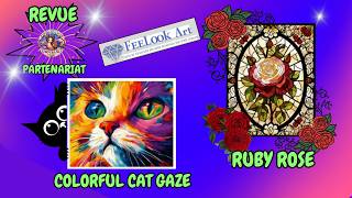 09.09.26 REVUE COLORFUL CAT GAZE & RUBY ROSE #feelookart #diamondpainting #partenariat