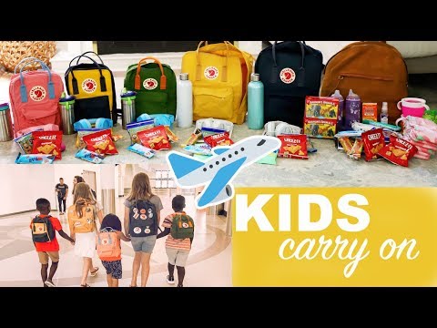 WHAT TO PACK: KIDS CARRY ON || Flying with 7 Kids!