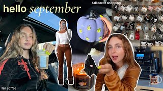 the fall vlogs have begun...₊˚.🧸༄˖°.☕🤎 fall decor shopping & haul, pumpkin coffee. hello september