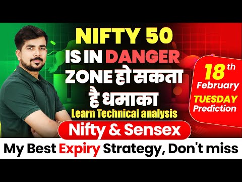 Nifty 50 Prediction and Sensex Bank Nifty Analysis for | 18 Feb 2025 | Tomorrow Strategy